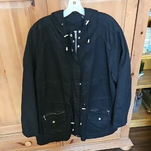 Women's Black Hooded Jacket